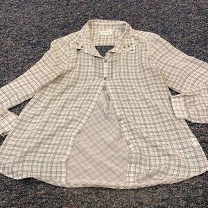 Selena Gomez Stripped button Down Top sz. L